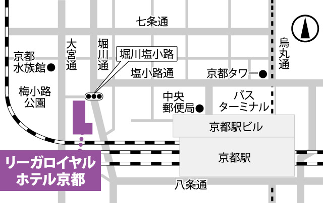 リーガロイヤルホテル京都 地図